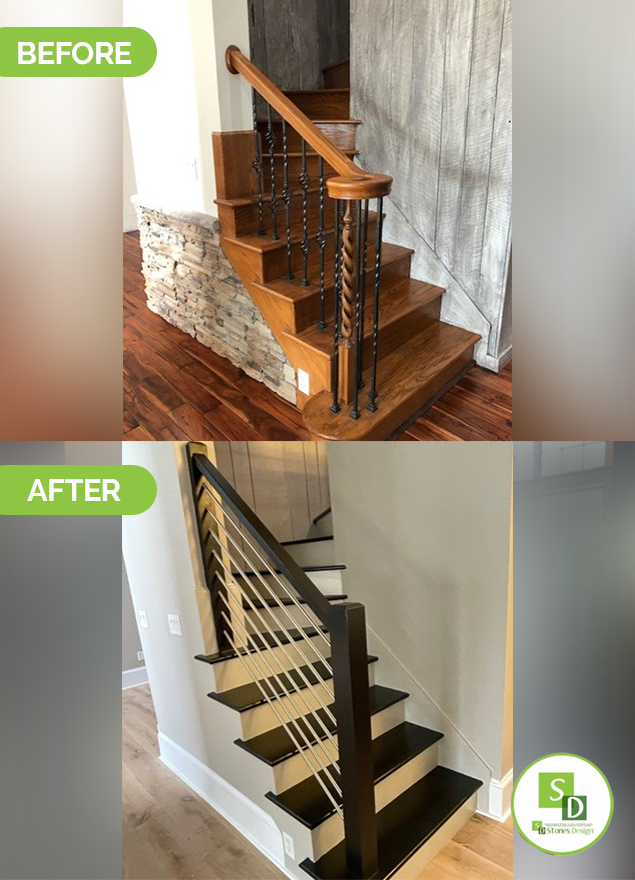 Old World to Modern Staircase​
