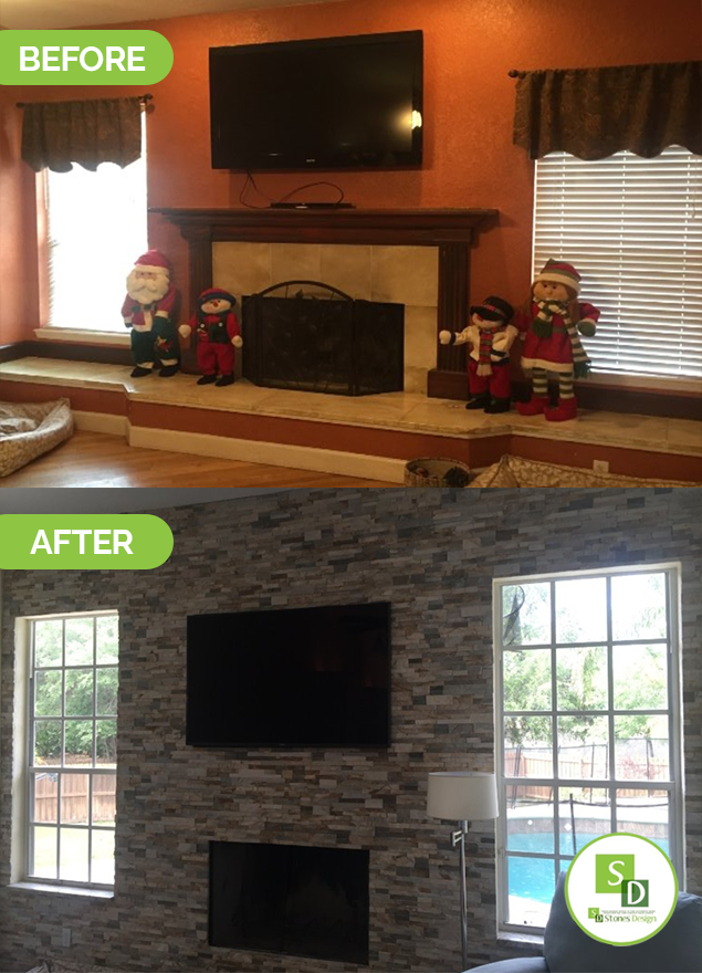 Family Room Wall Remodel​
