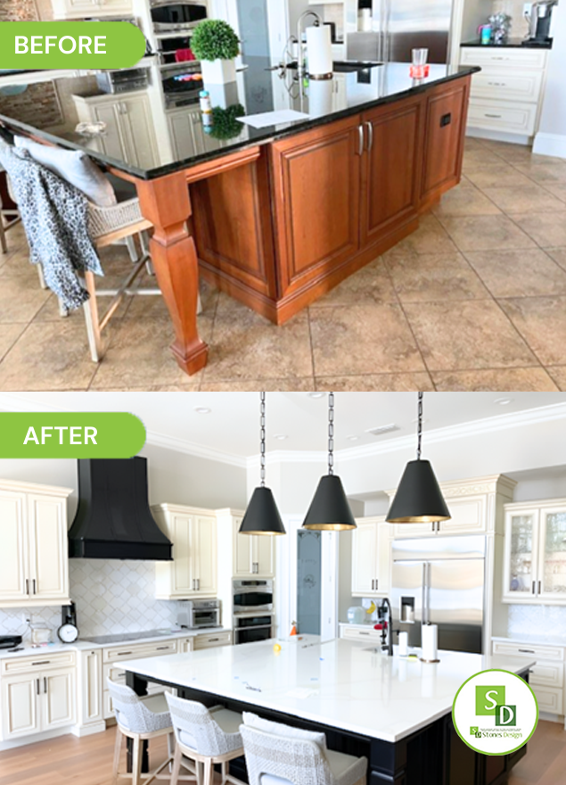 Traditional to Transitional Kitchen Renovation | Black & White Modern Farmhouse Makeover