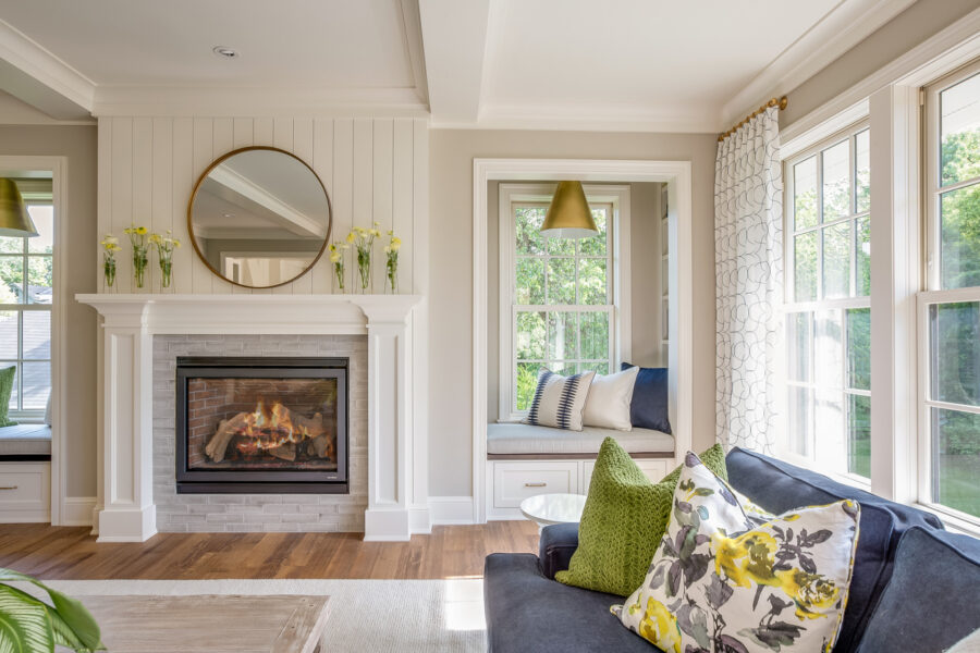 Living Room Design Ideas with Fireplace for Florida Homes